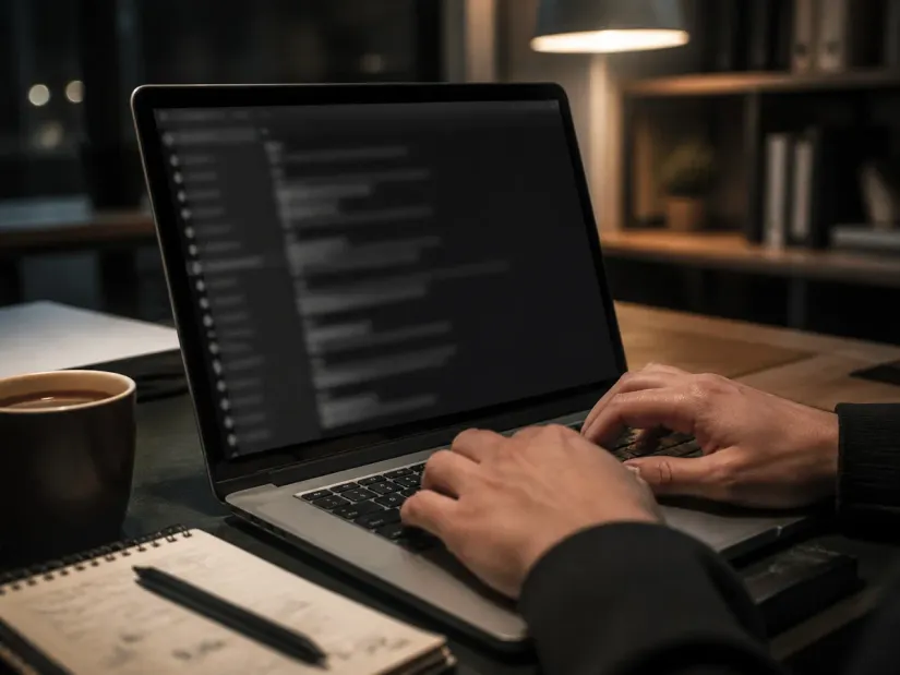 hands navigating Hidden Wiki links on a laptop